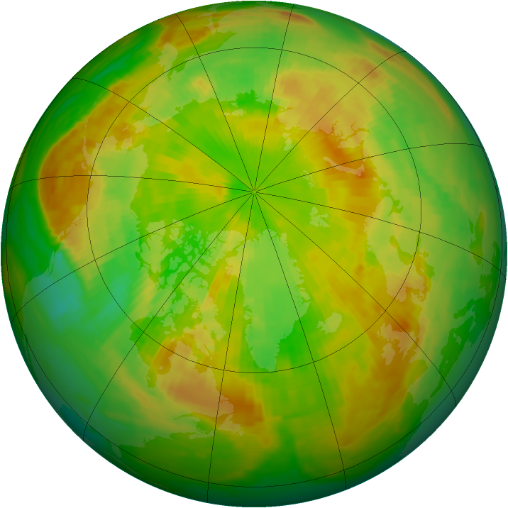 Arctic ozone map for 12 June 1987